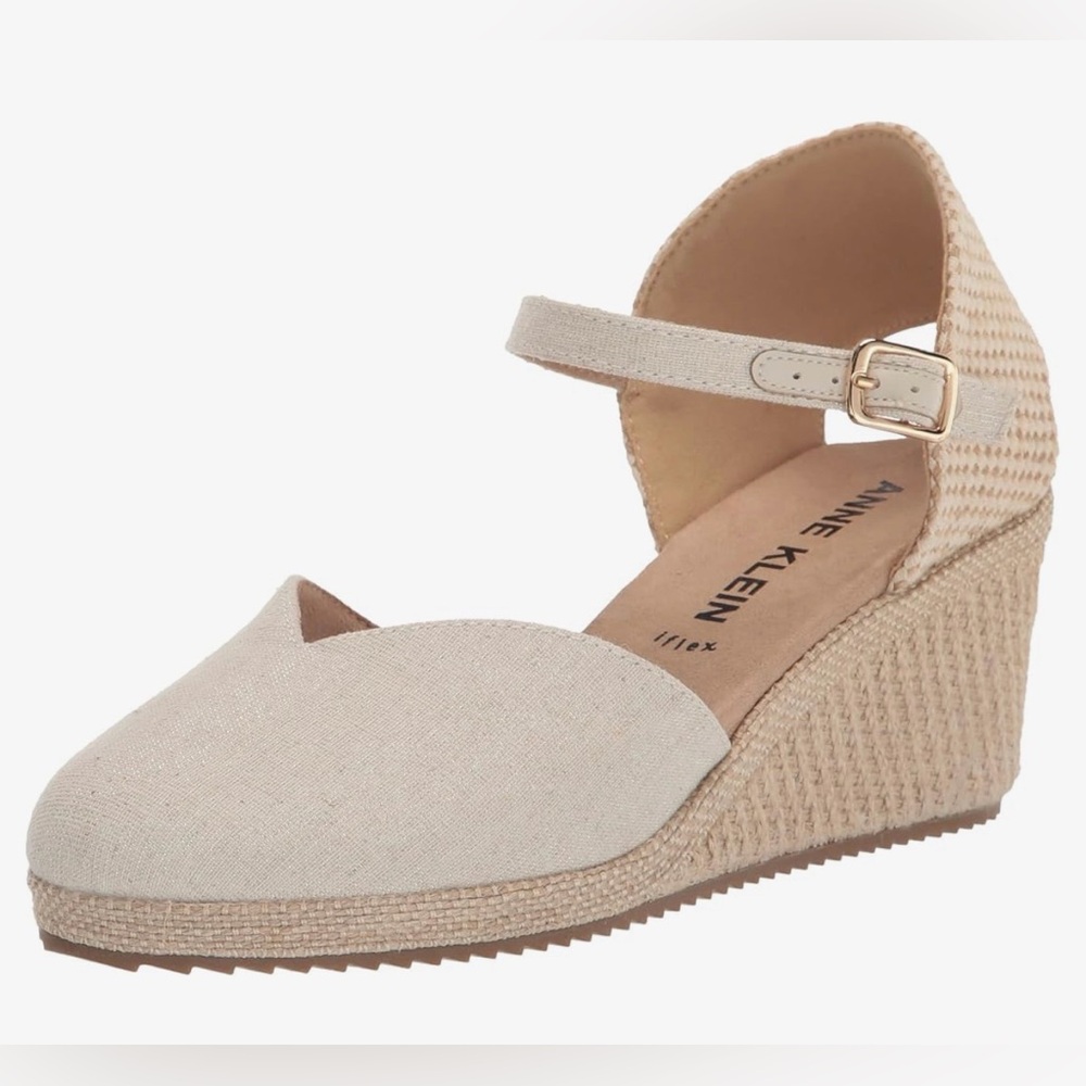 Anne Klein Zoey Espadrille goldish Wedge Sandal